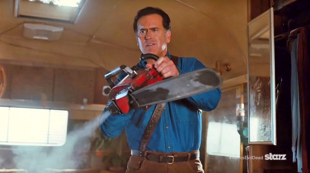 Bruce Campbell in Starz’s ‘Ash vs Evil Dead’ (2015) TV series. Image © 2015 Starz Entertainment, LLC.