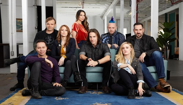 ‘The Critical Role’ cast: Laura Bailey, Taliesin Jaffe, Ashley Johnson, Liam O’Brien, Matthew Mercer, Marisha Ray, Sam Riegel, and Travis Willingham (photography by Anna Azarov)
