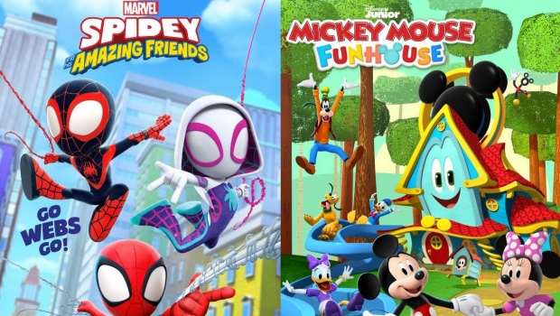 ‘Marvel's Spidey and his Amazing Friends’ and ‘Mickey Mouse Funhouse,’ coming in August. All images ©2021 Disney Enterprises, Inc.